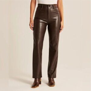 Abercrombie & Fitch - Brown Vegan Leather Pants